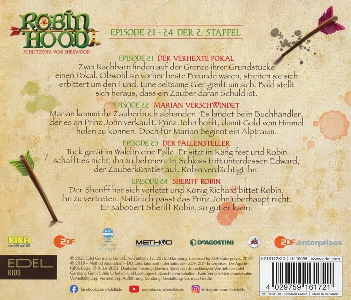 Robin Hood - Schlitzohr von Sherwood - Folge 19: Der verhexte Pokal (Staffel 2) - Das Original-Hörspiel zur TV-Serie