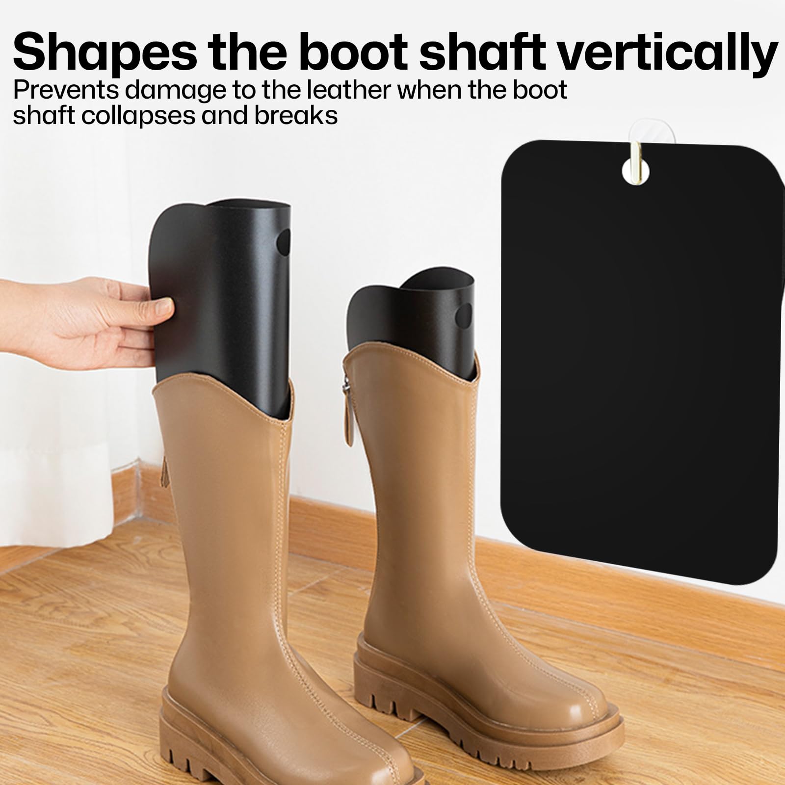 NEUSID 12 tensores de plástico para botas de 30 cm de largo para botas altas con forma de botas, insertos negros en forma de botas, soporte para botas de mujer y hombre