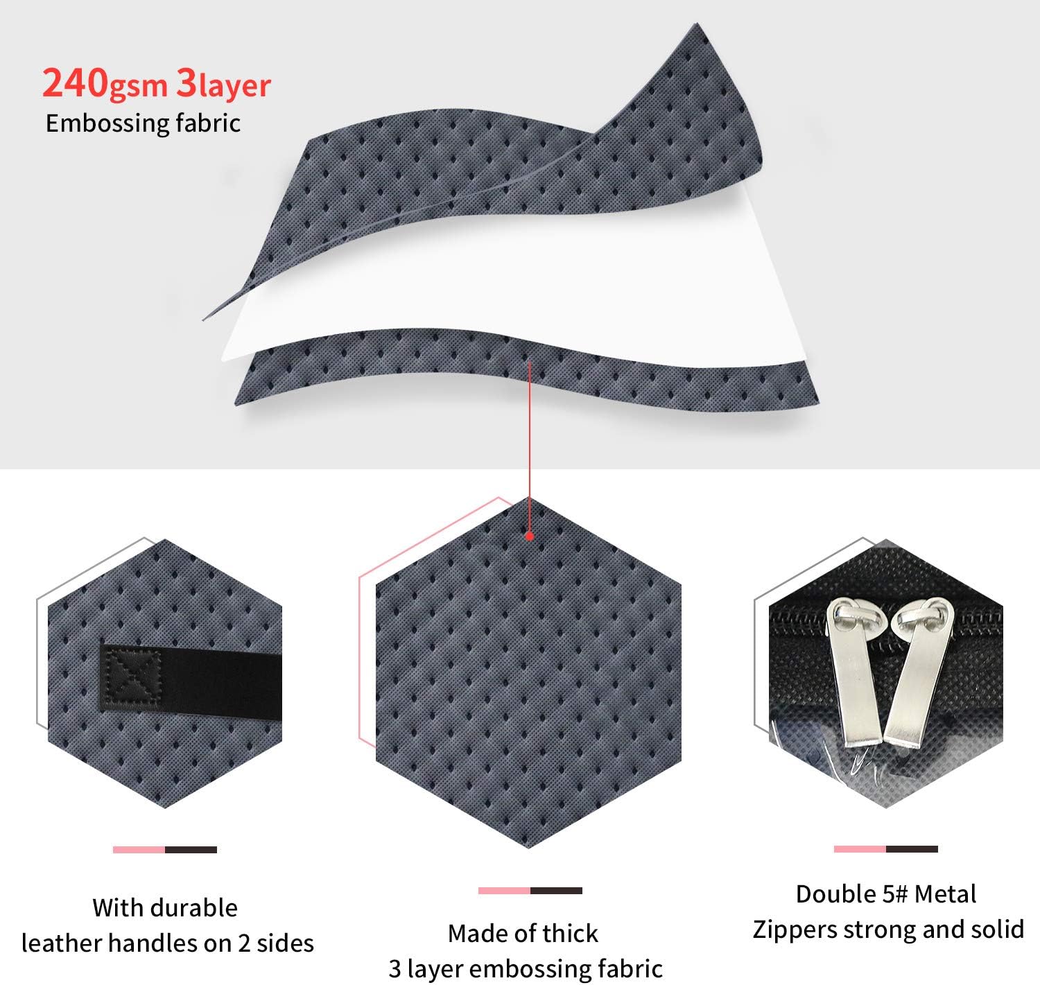 Onlyeasy Breathable Under Bed Shoe Organizer Set of 2, Foldable Underbed Shoes Closet Storage for Clothing Blanket Sheets with Clear Window & Zipper Closure, 35.4"x16.5"x5.9", Dark Grey, MN3GUBS3P2