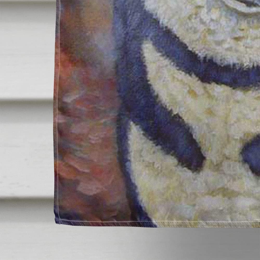 Caroline's Treasures 7173CHF Fall Leaves Siberian Husky House Flag Large Porch Sleeve Pole Decorative Outside Yard Banner Artwork Wall Hanging, Polyester, House Size, Multicolor