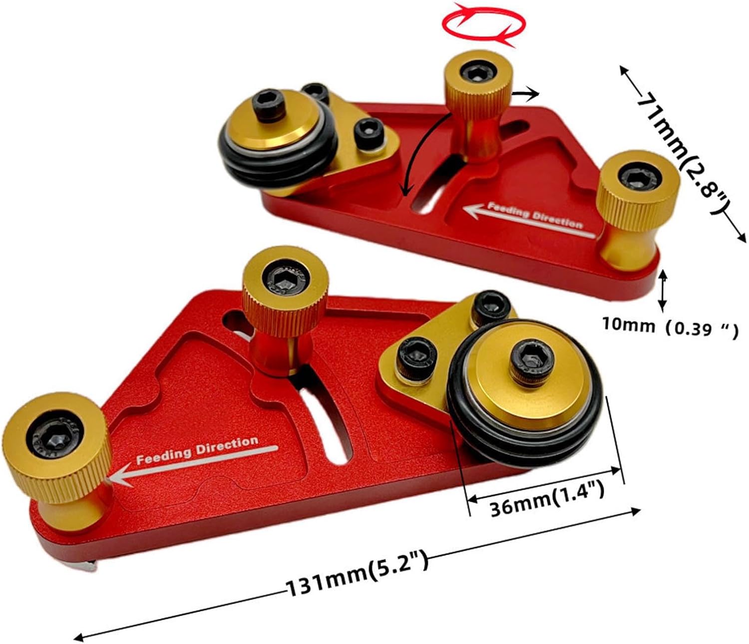 AUNMAS 2Pcs Roller Featherboard, Adjustable Table Saw Guide with Aluminum Alloy Construction And Polyurethane Wheels for Stable Wood Advancement Table Saws Band Engraving Machines