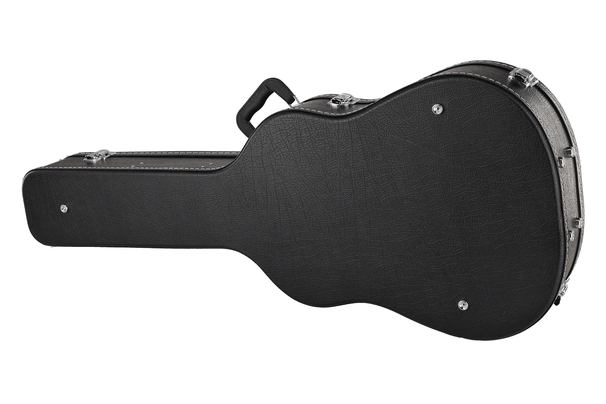 GEWA étui en bois avec revêtement en plastique noir, étui pour guitare folk 6 cordes