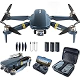 ‌4K Drones with Camera for Adults: 2650ft Long-Range Foldable Quadcopter, 60+ Min Flight, Brushless Motor, Auto Hover & Follow Me (3 Batteries)