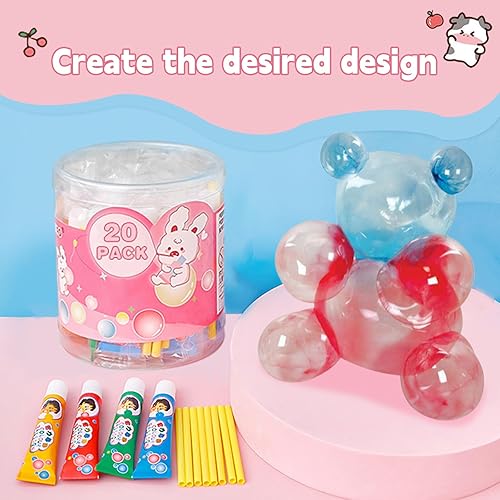Miniatura 2 de BolianOvi 40 piezas de burbujas de plástico soplar burbujas de plástico grandes globos de burbujas para escuelas fiesta regalo de cumpleaños