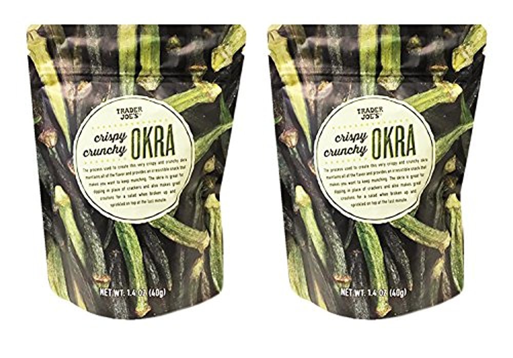 Trader Joes Crispy Crunchy Okra 1.4oz (Pack of 2)
