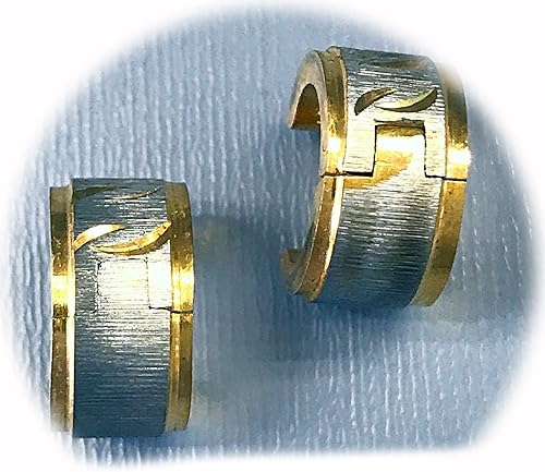 CharmingStuffStore AL0143EAR - Aretes hipoalergénicos chapados en oro con forma de círculo