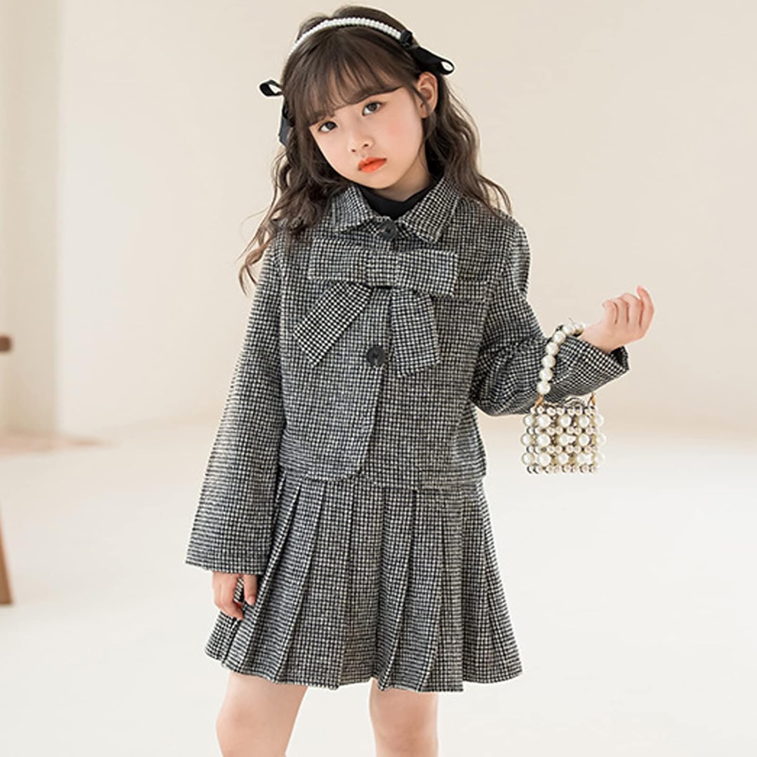 スーツ スカート ジャケット 千鳥柄 結婚式 フォーマル 130