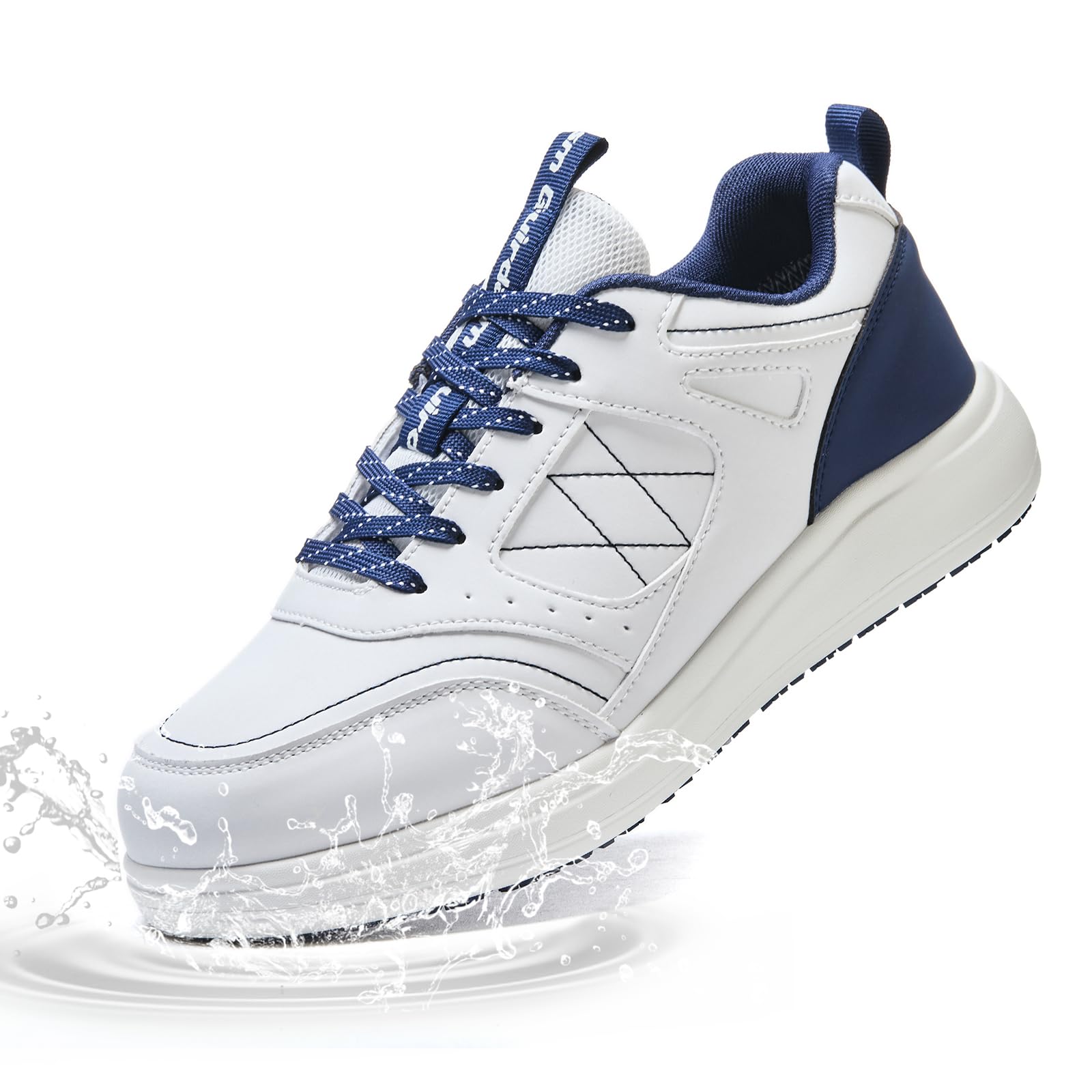 Non Slip Work Shoes for Men Waterproof Chef Shoes Oil Resistant Lightweight Durable Kitchen Restaurant Nursing Work Sneakers