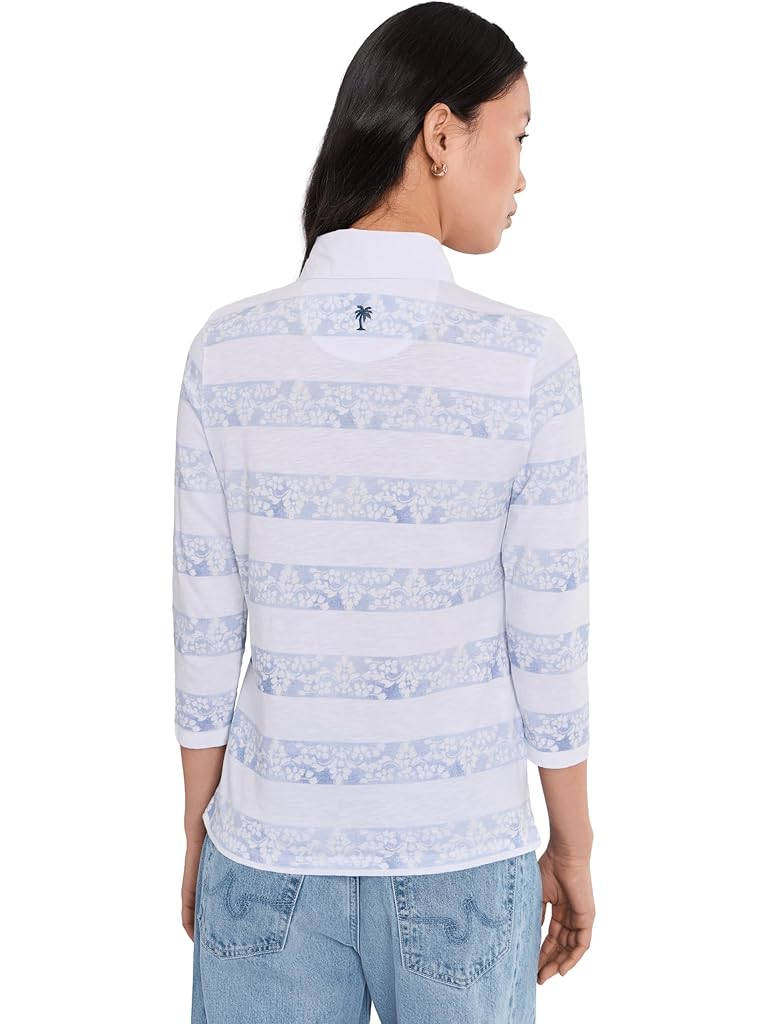 White Tommy Bahama Mosaic Shores Striped Top