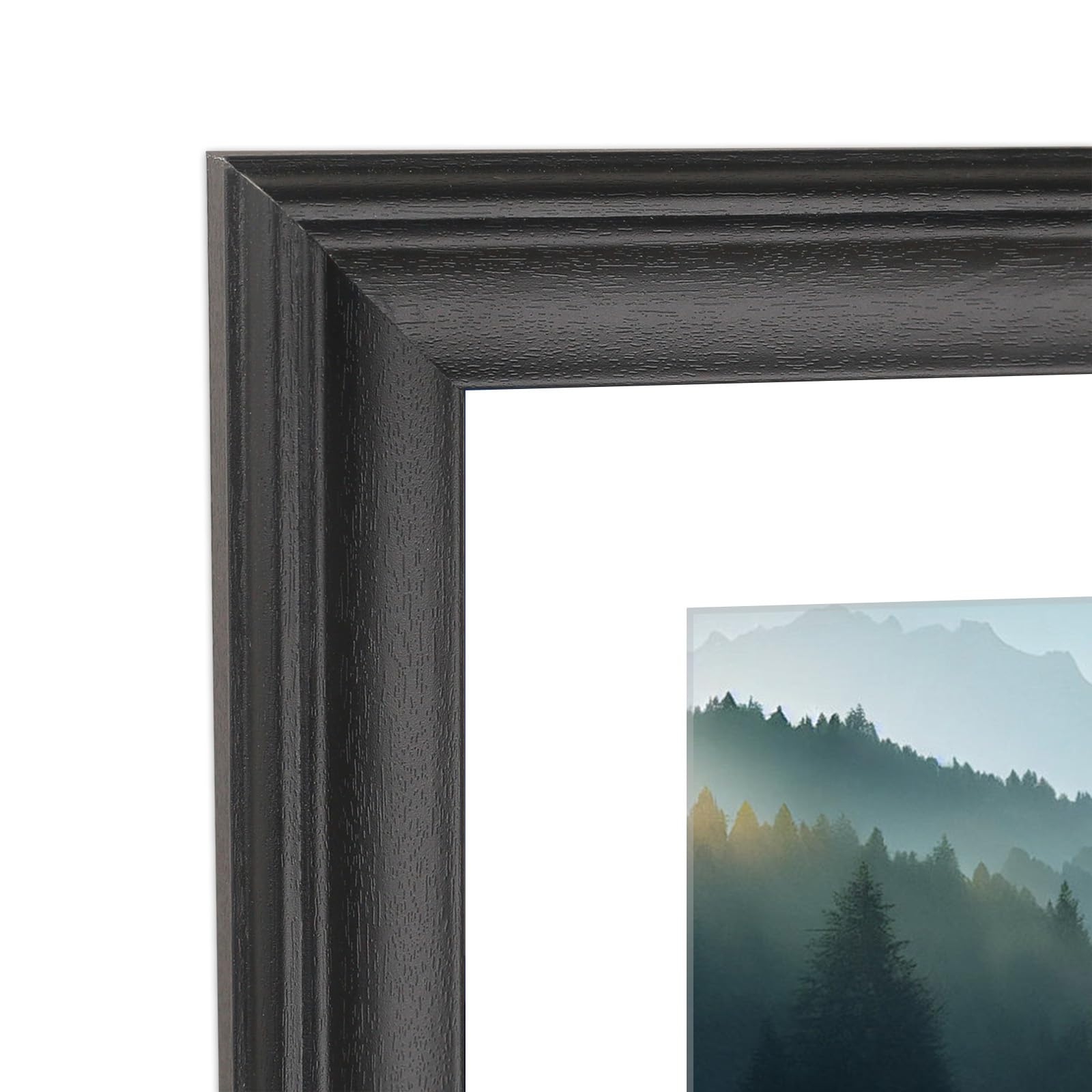 Cadre photo noir 55,9 x 76,2 cm bois massif évite bords cornés affiche