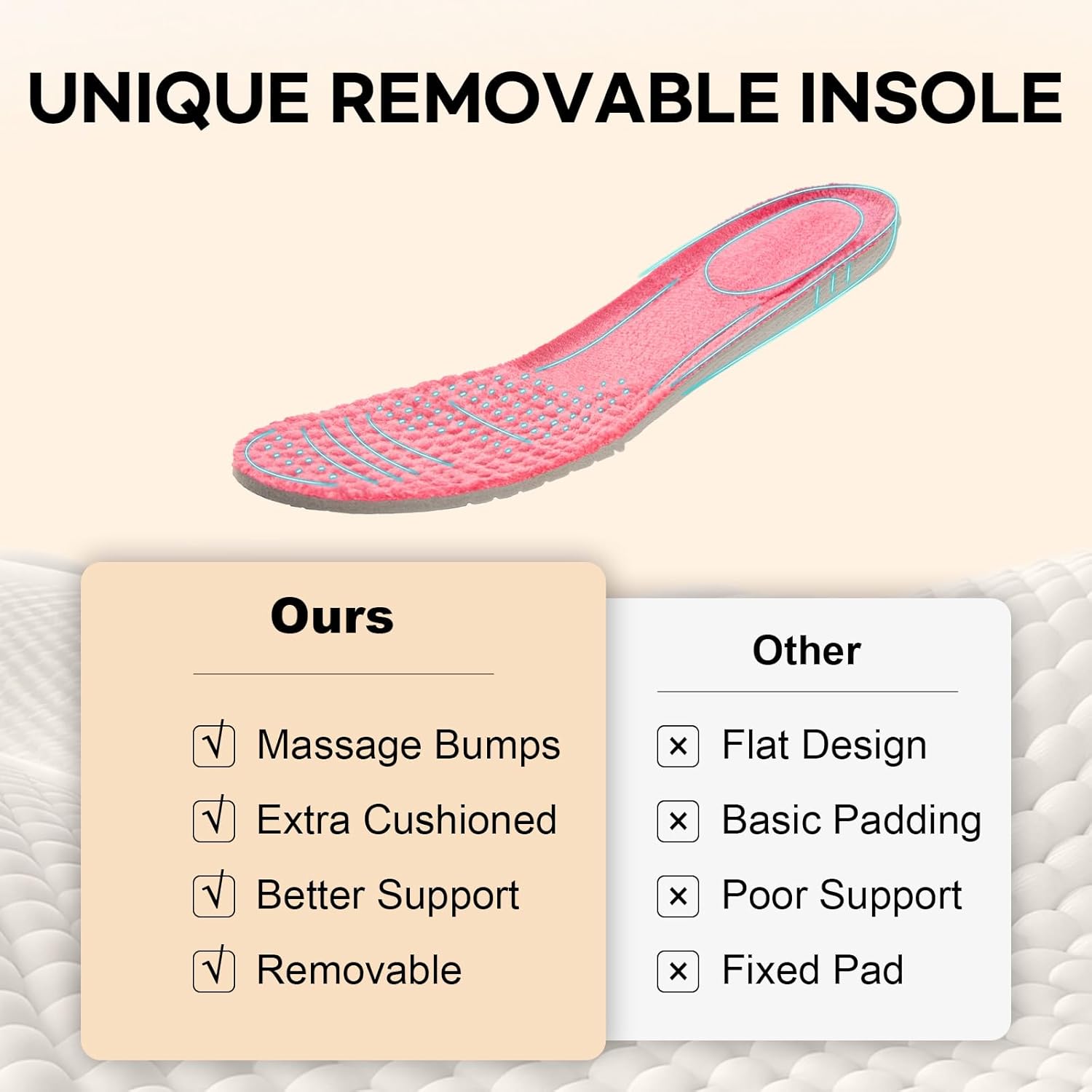 LongBay Women's Comfy Slippers Indoor Outdoor House Shoes with Removable Insole & Non-Slip Sole - Image 3