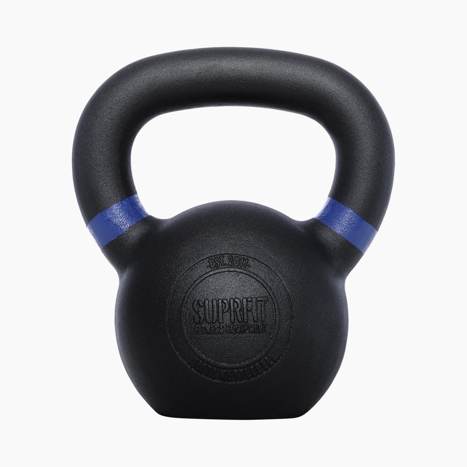 SUPRFIT – Elite Kettlebells 12 kg – pulverbeschichtete Kugelhantel aus massivem Gusseisen für Fitness, Crossfit & Krafttraining – mit Farbcodierung zur besseren Unterscheidung der Gewichte