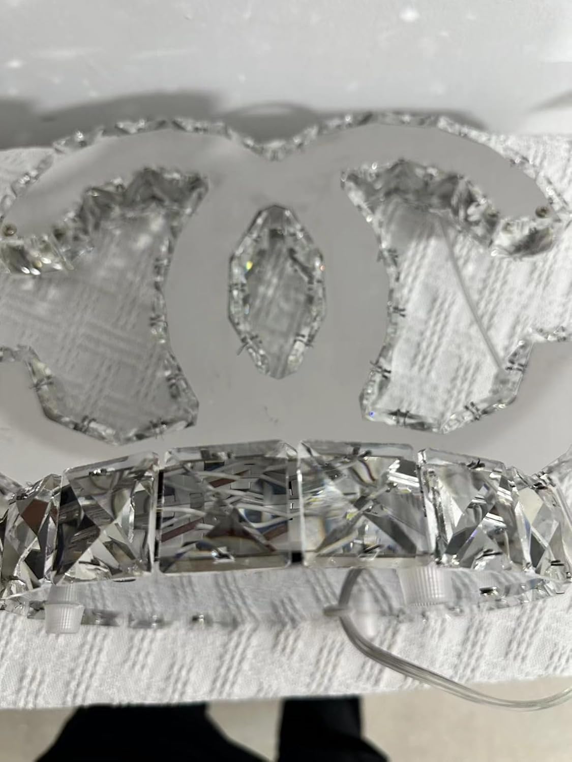 K9 Crystal Bedside Table Lamp, LED Wedding Decorative Mirror Desk Lamp, Luxury Modern Crystal Accent Lamp for Bedroom, Living Room, Dining Room