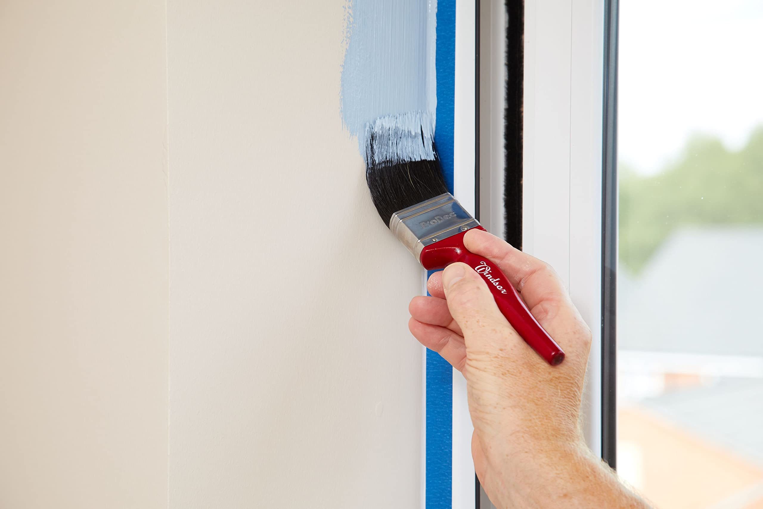 ProDec Juego de brochas de cerdas puras Profesionales Windsor Trade de 6 Piezas para Pintar con Pinturas de emulsión, Brillantes y satinadas en Paredes, techos, Madera y Metal