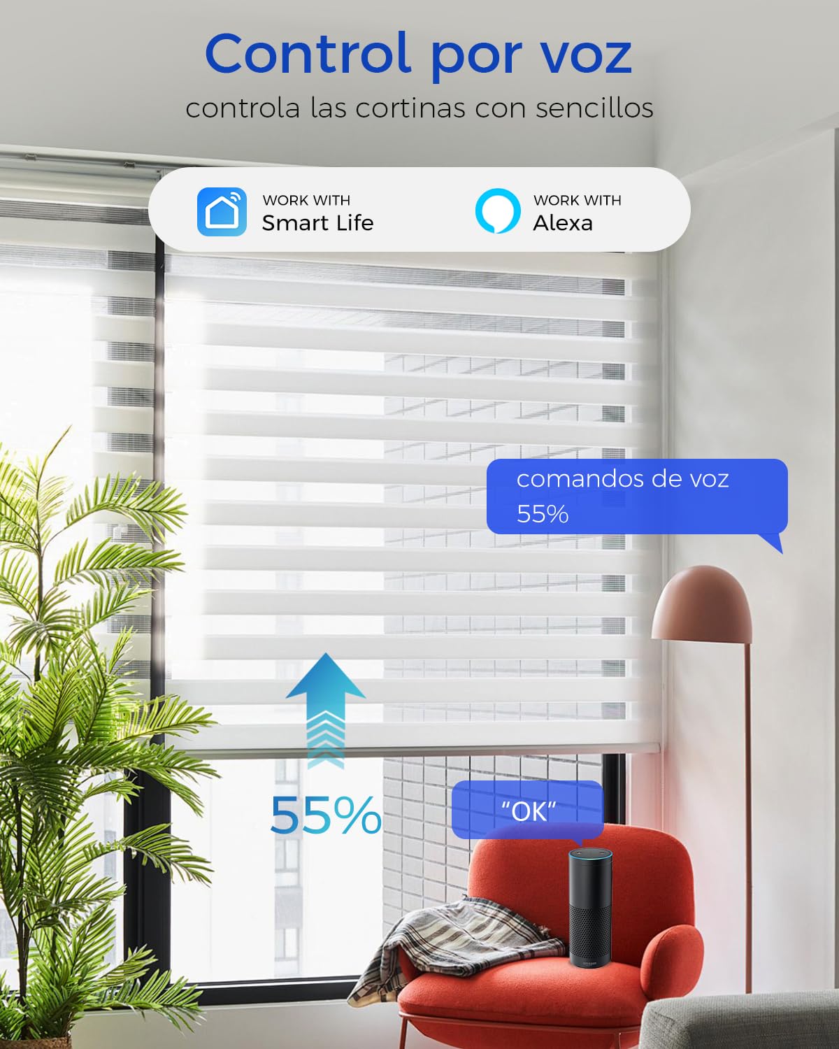 4Pack Interrupteur Volet Roulant Connecté, 86x86mmInterrupteur Tactile pour Rideau de Fenêtre Compatible avec Alexa, Google Home, Contrôle de Pourcentage et Commande Vocale Fil Neutre Requis