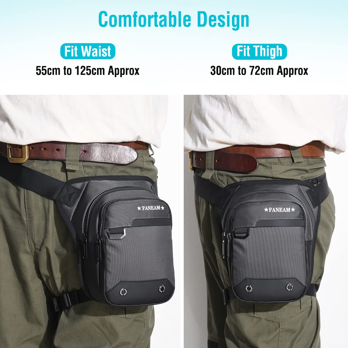 Sacoche De Jambe Moto étanche - Multipoches, Avec Ceinture, Pour Randonnée, Camping, équitation