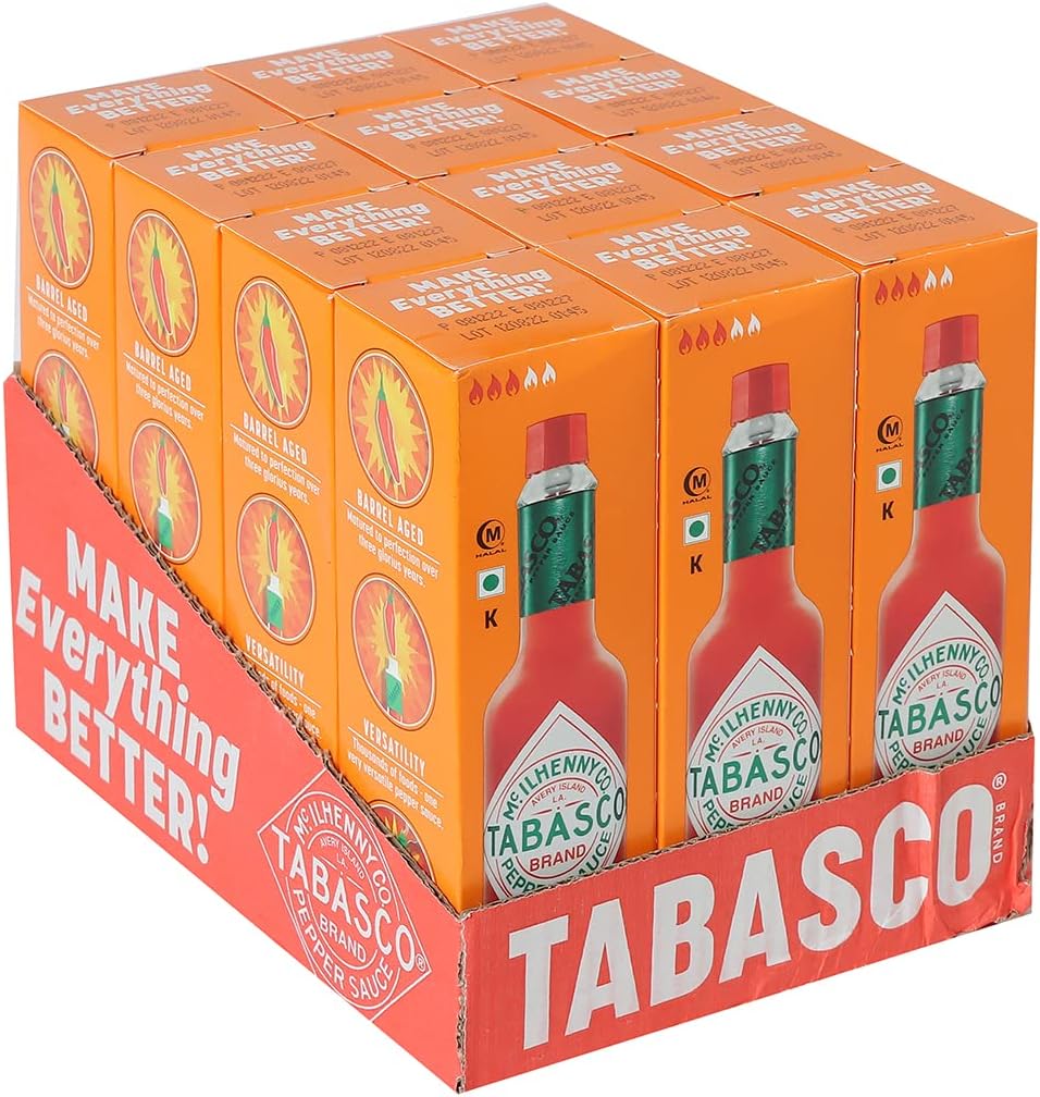 Original Red Pepper Sauce Pack of 12, 60ml Each | Classic Hot Sauce | Bulk Value Pack | Perfect for Restaurants, Cloud Kitchen & Gifting