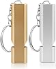 Emergency Whistle, 2 Referee Whistles, Mountain Emergency Whistle, Metal Whistle, Football Rowing School Sports Camping Walk Suitable for Training SilverGold