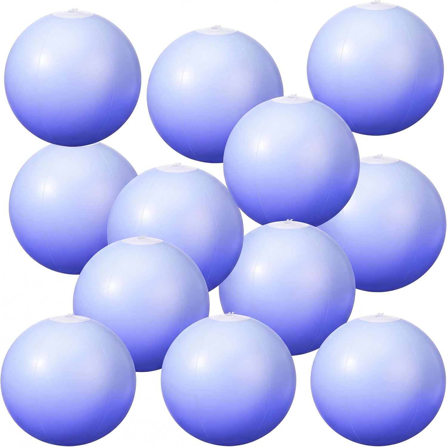MiniInflat 24 Pcs Lavender Purple Inflatable Beach Balls Bulk for Kids Large Blow up Beach Ball Pastel Pool Toys for Summer Swimming Pool Games Party Supplies Luau Birthday Decor (12.5 Inch)