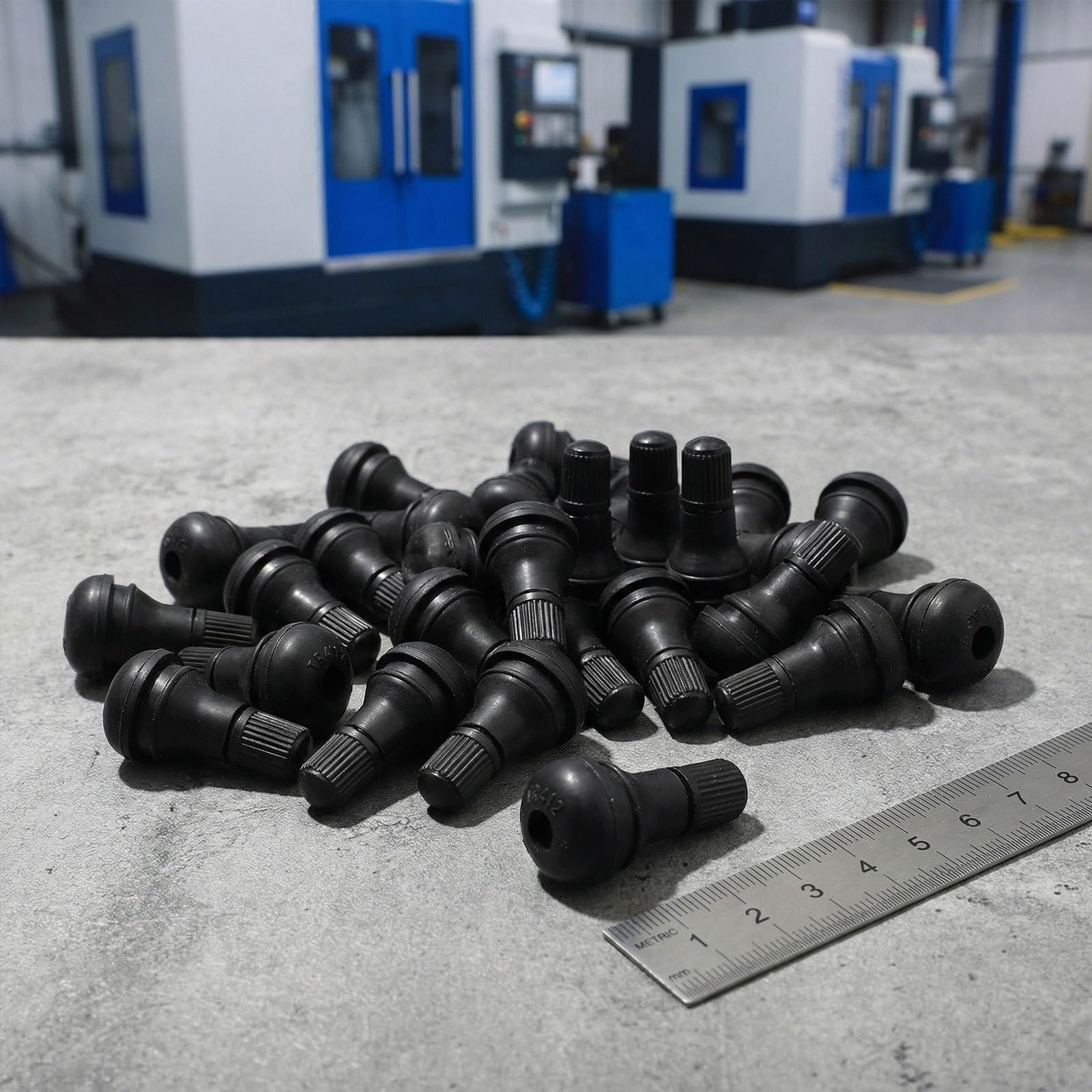 Valvola Pneumatico Tubeless in Gomma Nero 100 Pezzi | Stelo Tr412 a Innesto, Sigillatura Migliorata e Resistenza al Calore, Installazione Rapida