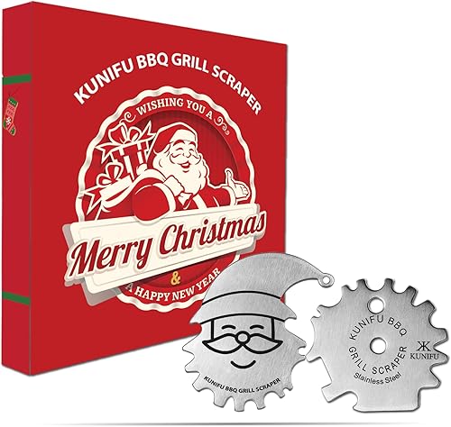 Miniatura 10 de KUNIFU Raspador de parrilla para barbacoa, limpiador de utensilios de cocina, regalo para hombres y mujeres, de San Valentín e ideal para rellenar