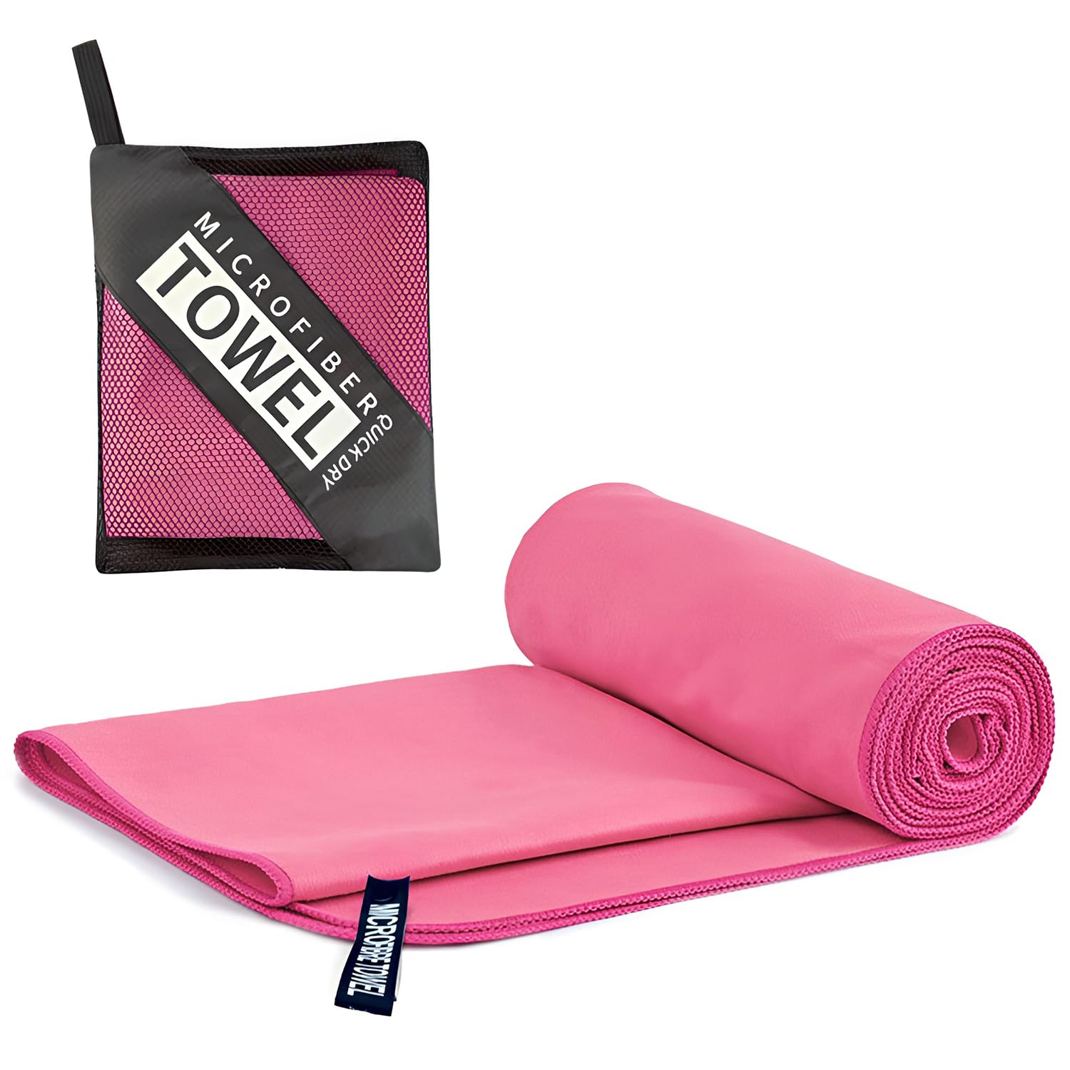 LushOrchidVale NEW Microfibre Towel-Quick dry Lightweight Absorbent Travel Towel,Beach Towel Perfect for Sports Beach Gym Swimming,Cycling,Yoga,Camping,Hiking (Rose Red, 80x160c)