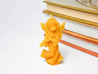 Little Angel with Violin Beeswax Candle | Ideal Gift for Your Loved One | Non-Toxic Candle | Beeswax Angel Gift | Christmas Gift | Cherub