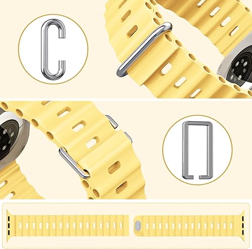 Miniatura 4 de Paquete de 5 correas deportivas compatibles con Apple Watch Band de 1.496 pulgadas, 1.575 pulgadas, 1.614 pulgadas, 1.654 pulgadas, 1.732 pulgadas,