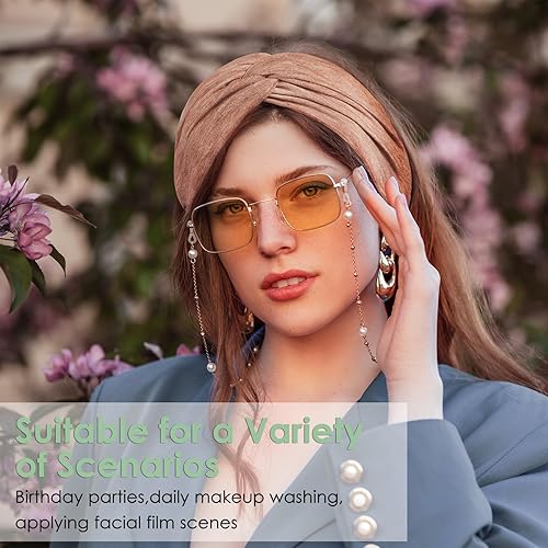 Miniatura 3 de Diademas extra anchas para mujer, 7 pulgadas, grandes, de algodón, como turbante, para mujer, antideslizantes, bohemias, para cabello de mujer (6