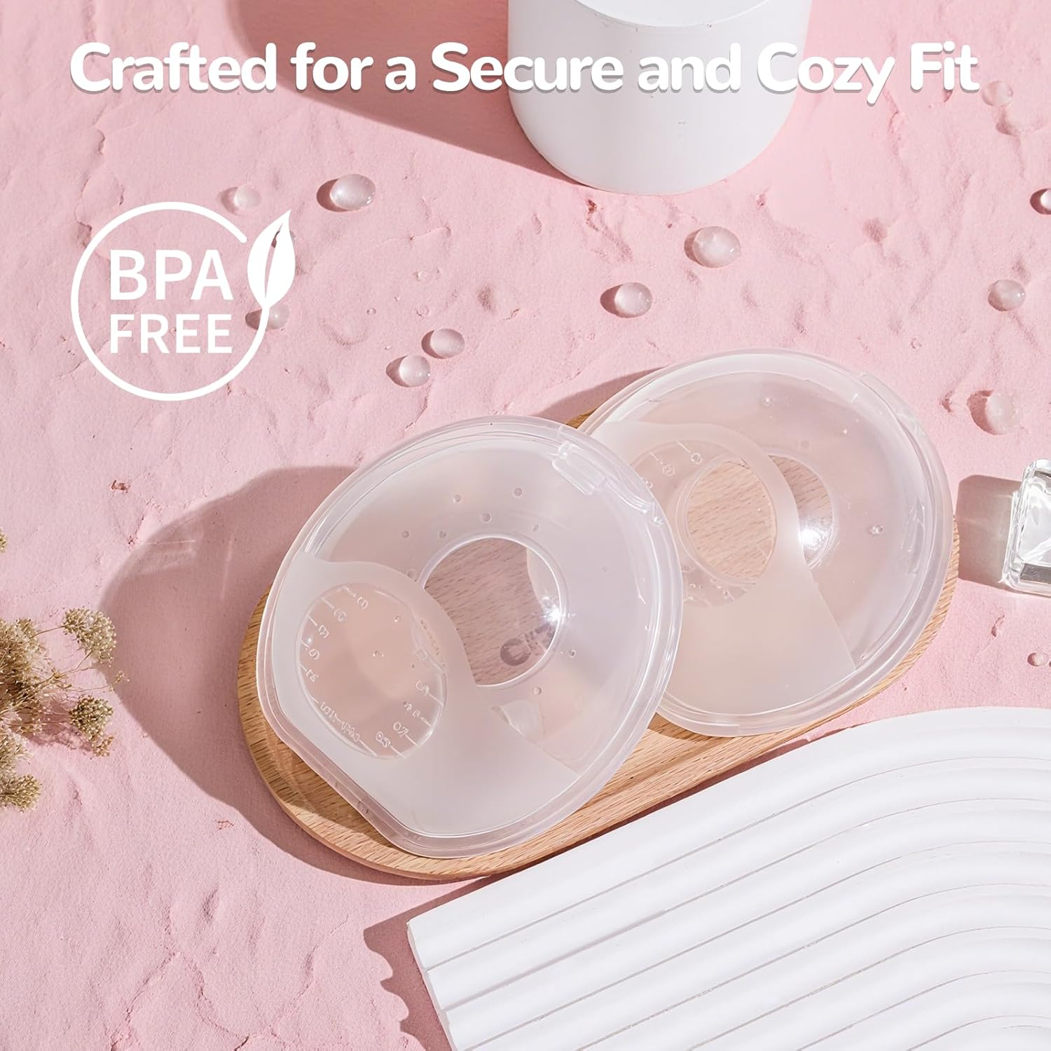 Breast Milk Collector, Milk Collectors for Breastfeeding, Reusable Breast Milk Shells, Catcher Protect Sore Nipples for Breastfeeding,Made from BPA-Free and Food-Safe Silicone(2.03oz,2 Counts) - Image 4