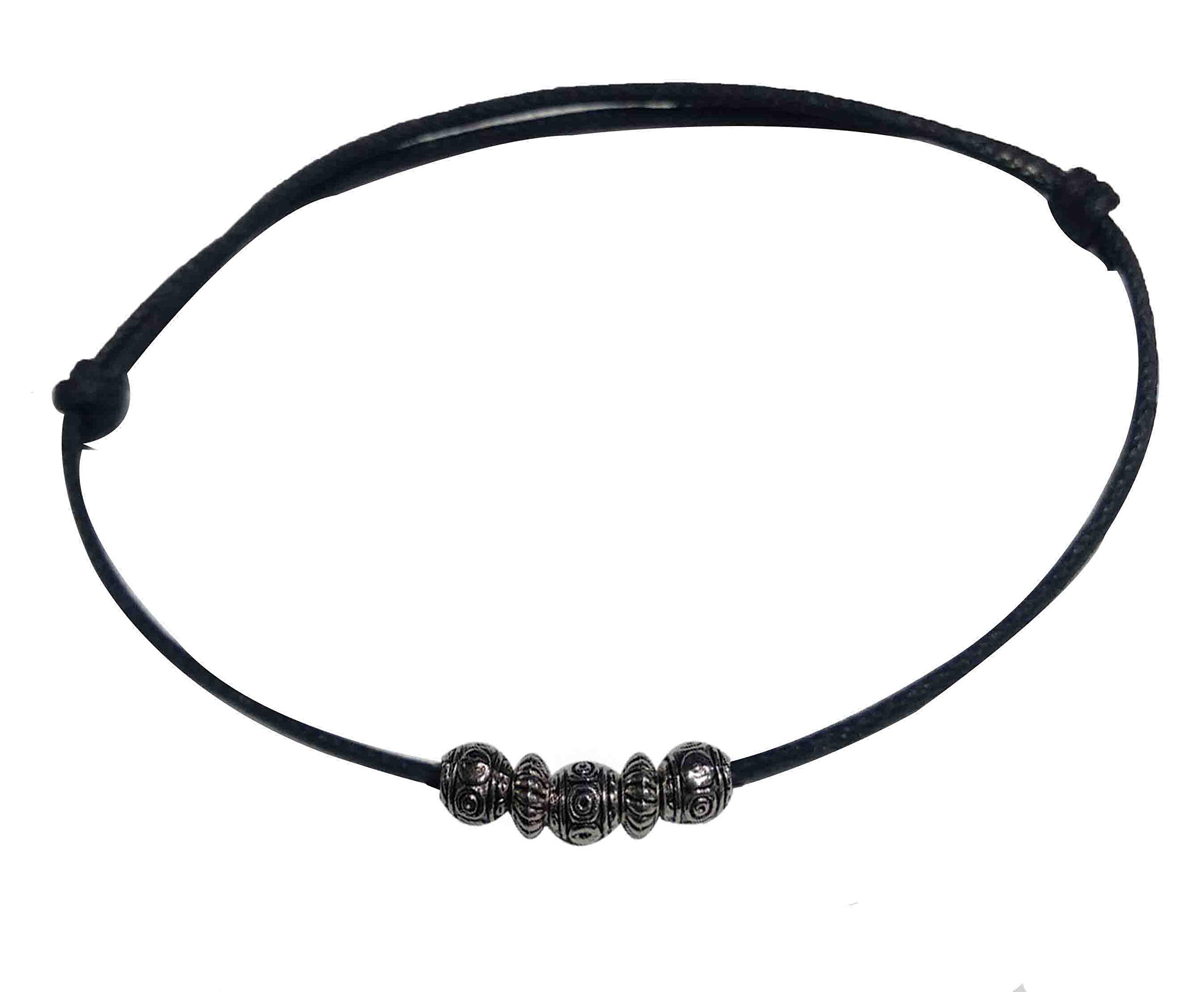 GURJARI JEWELLERS Silver with Beads Oxidised, Religion Anklets for Women, Girls (Black) (B08CG7Y2PD) Amazon Price History, Amazon Price Tracker