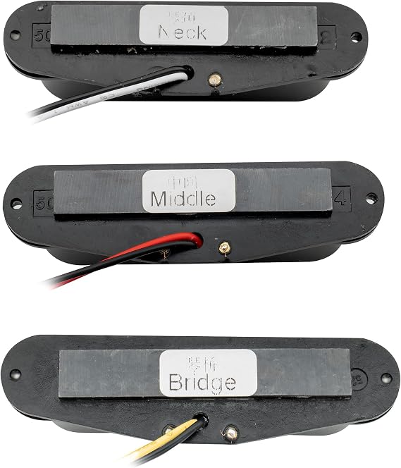 Wilkinson M Series High Output Ceramic ST Single Coil Pickups Set Black