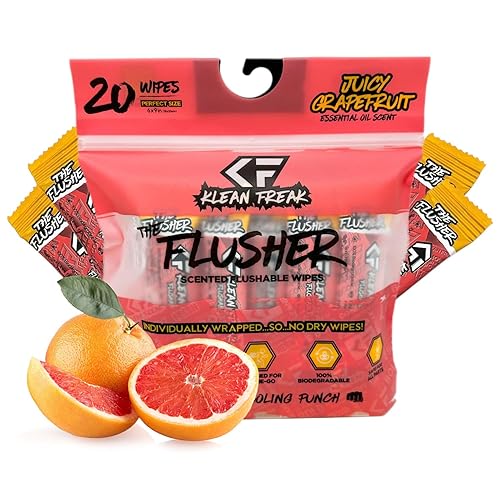 Miniatura 9 de THE KLEAN FREAK FLUSHER - Toallitas desechables para adultos y niños - Toallitas húmedas de viaje 100% biodegradables envueltas individuales para