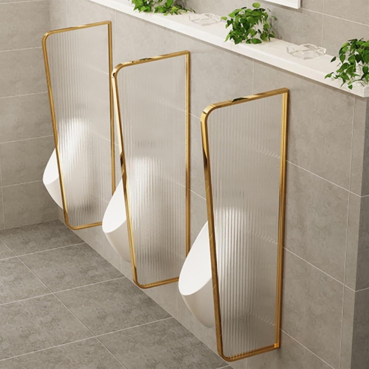 Urinal Waterproof Board Wall Divider Partition Men's Urinal Privacy Screen restroom urinal privacy screen toilet baffle toilet baffle restroom partitions Suitable for hotels, bars, restaurants(Black,3