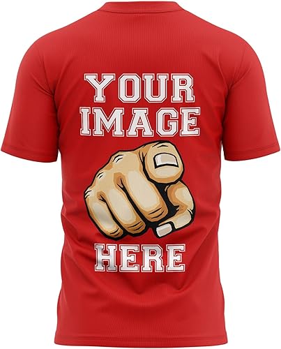 Miniatura 3 de Camisa personalizada para hombre, añade tu imagen a la impresión delantera y trasera, camisetas personalizadas diseñan tu propia