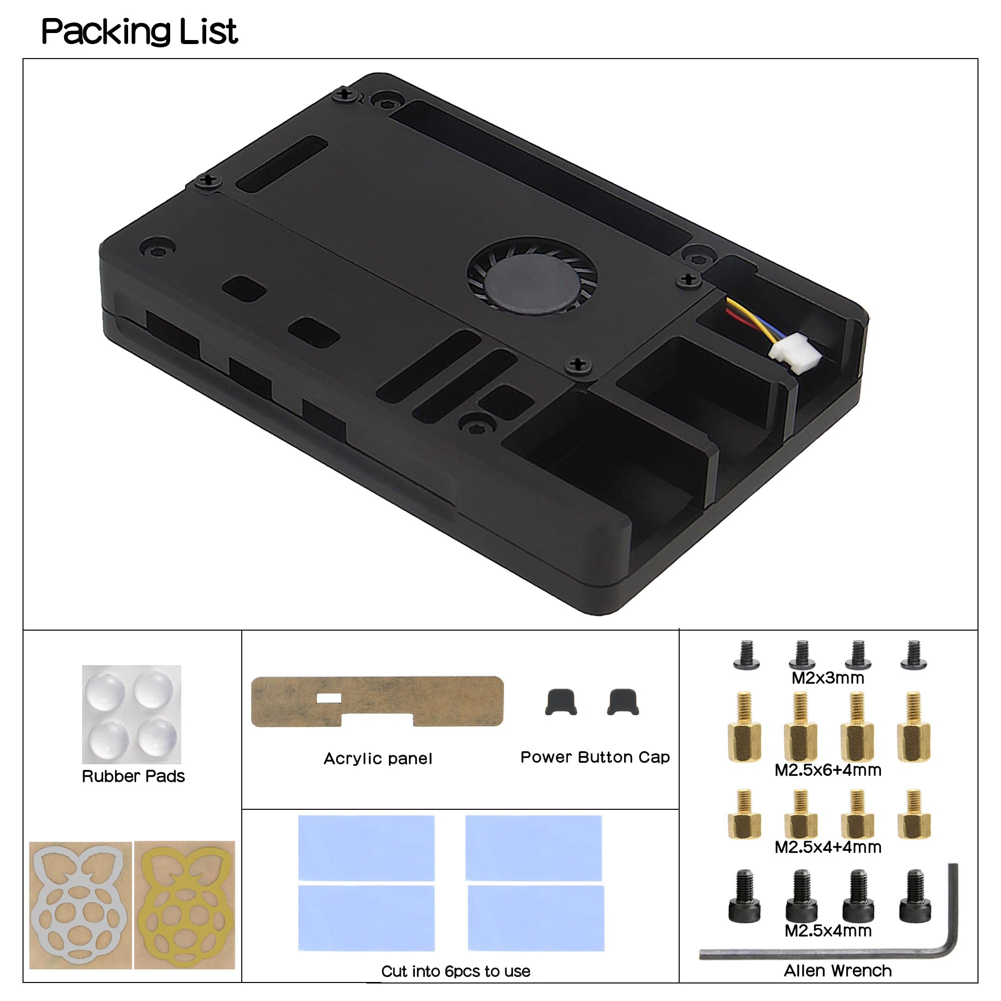 Obudowa aluminiowa eleUniverse N311 z wentylatorem dla Raspberry Pi 5