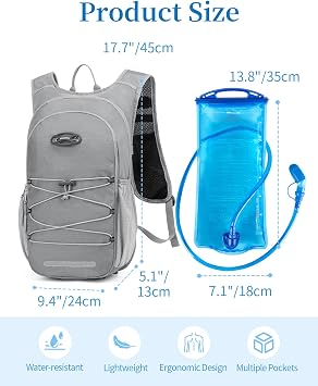 Hydration Backpack with 2L Water Bladder, Hiking Water Backpack