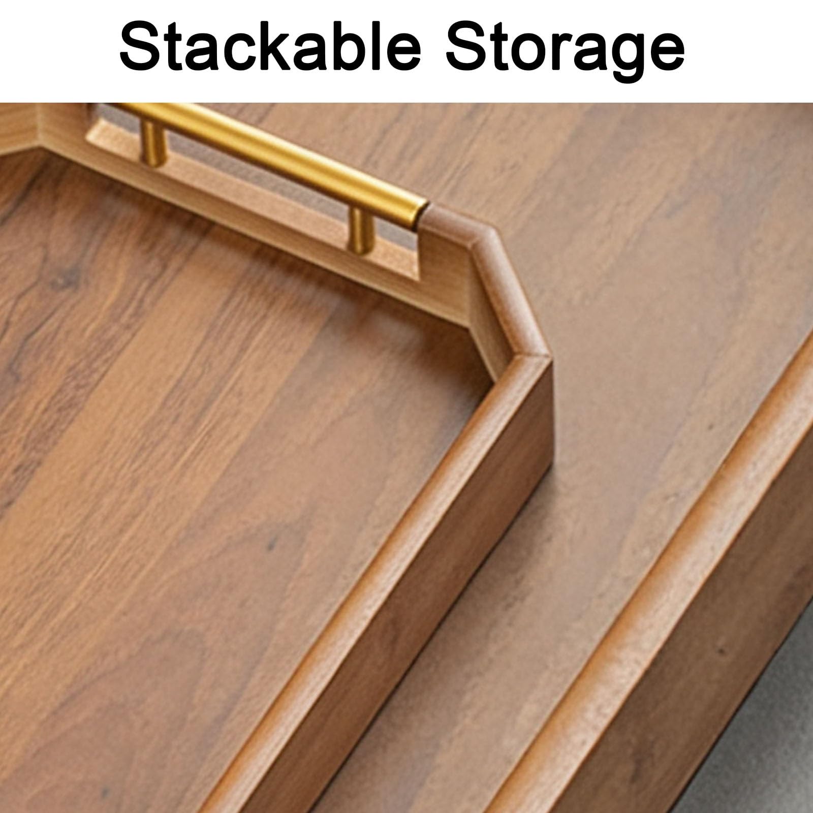 Bandeja de madera con asas, ideal para el desayuno en la cama, mesa de café, comedor, decoración del hogar, diseño rústico, ideal para servir alimentos, idea de regalo para ella