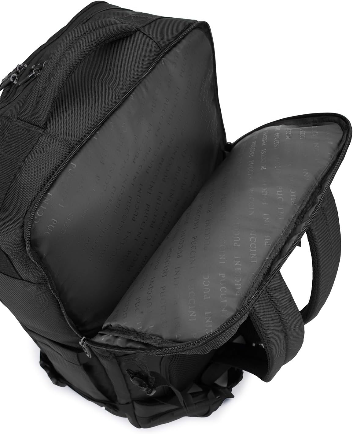 PUCCINI Easy Pack Hand Luggage Backpack for Ryanair Travel Backpack Under Seat Cabin Bag Aeroplane Travel Bag for Men and Women Multifunctional Backpack, black, XL - 55x37x20 cm (40,7 L), XL - 55 x 37