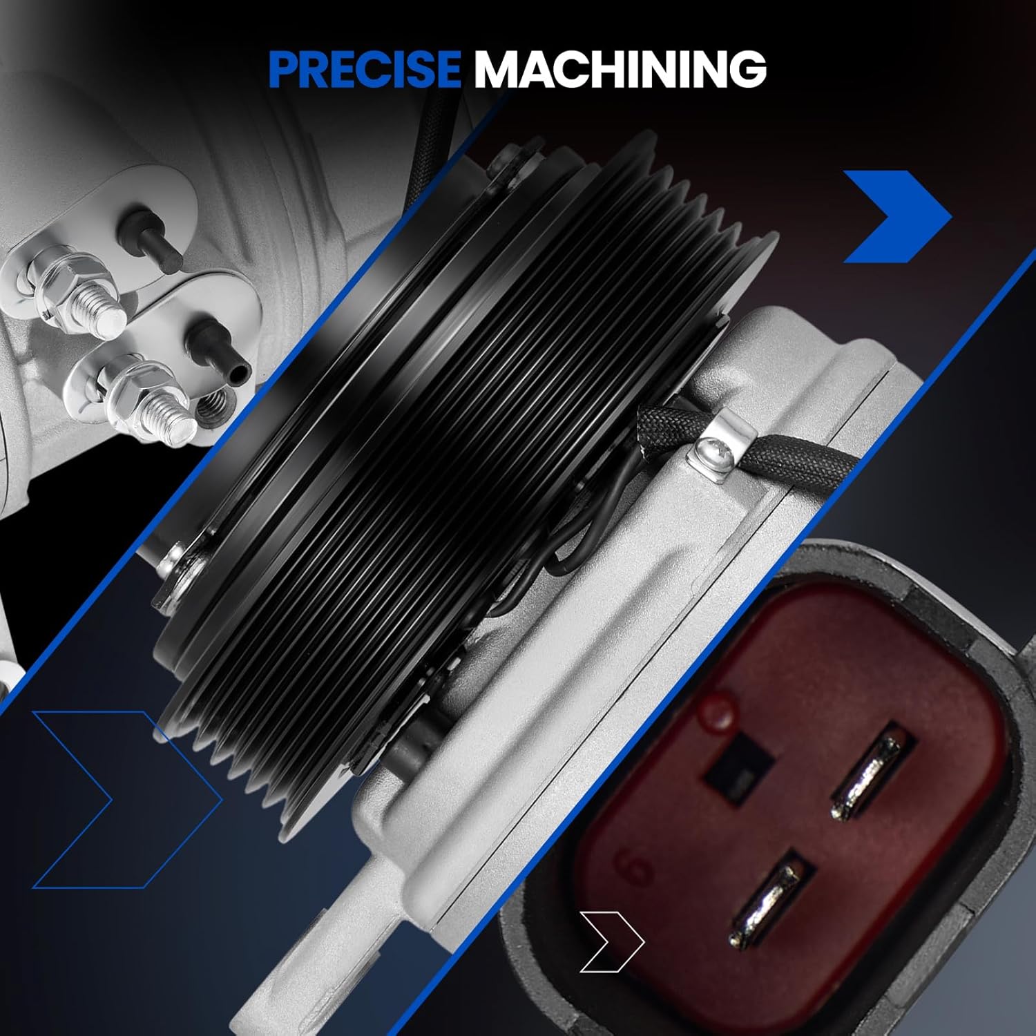 68357 Air Conditioning A/C Compressor with Clutch Compatible with Jeep Grand Cherokee Commander 2006-2007, Compatible with Dodge Durango 2004-2007, 3.7L 4.7L