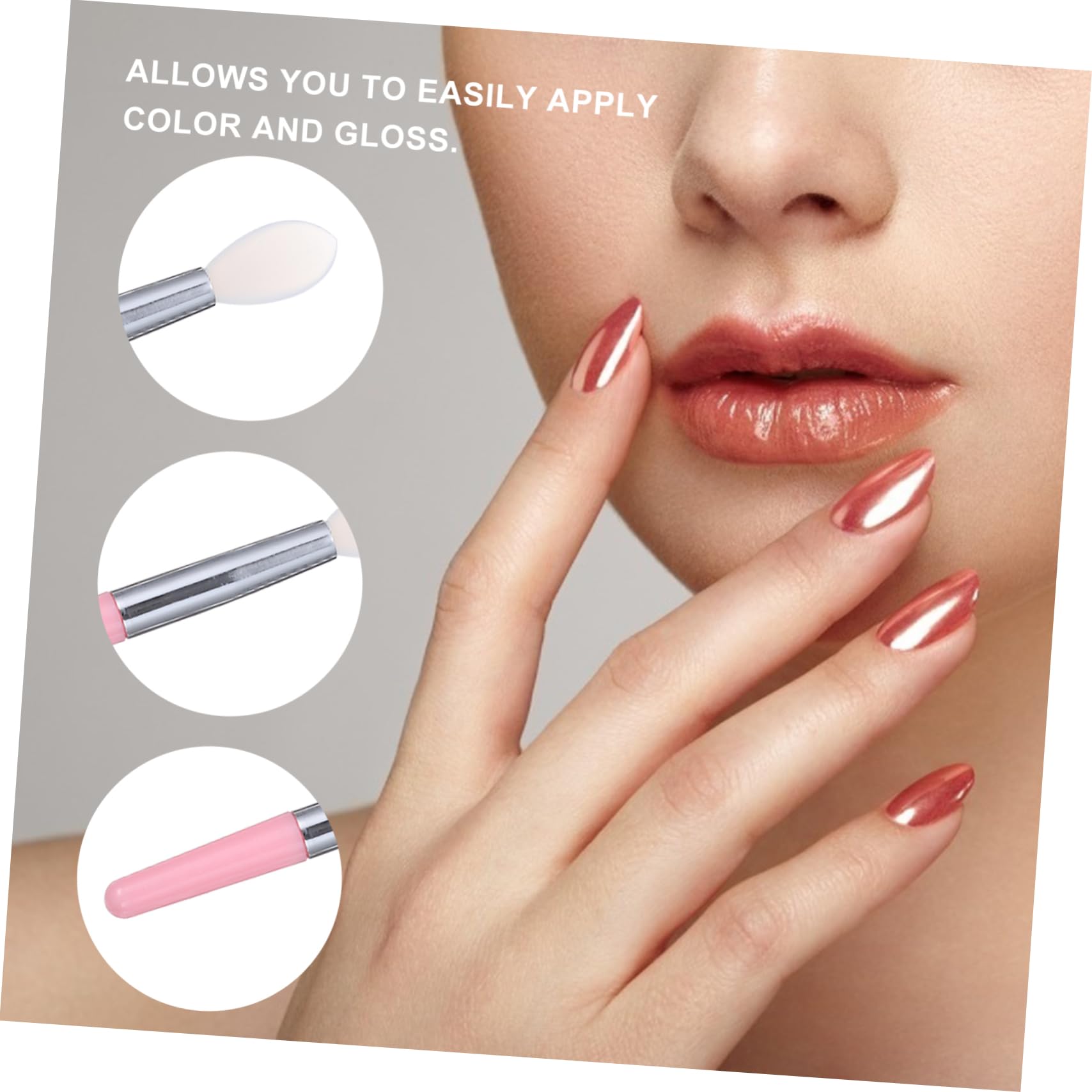 NULYLU Silicone Lip Mask Brush Set 12pcs Pack Makeup Lipstick and Balm Applicator Durable and Easy to Clean