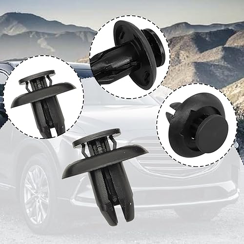 Miniatura 3 de 30 piezas de cubierta de parachoques del motor Fender Splash Shield Clip de retención tipo empuje compatible con Mazda 3 5 6 CX-3 CX-5 CX-9 MX-5