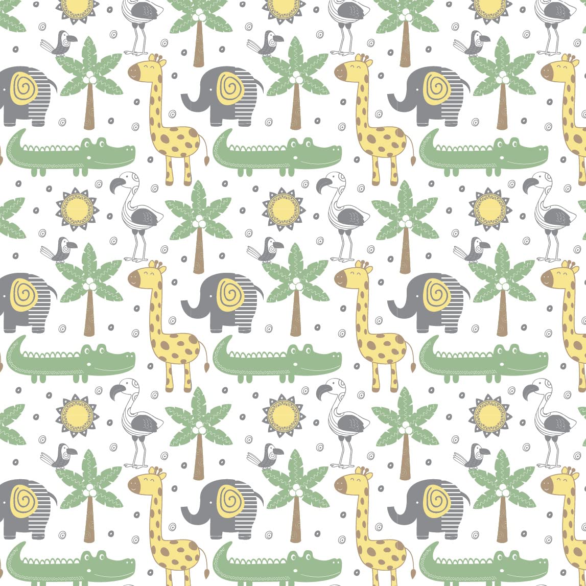 GROW WILD Changing Pad Cover 3 Pack | Soft & Stretchy Jersey Cotton | Baby Changing Table Pad Cover | Diaper Changing Pad Covers for Girls or Boys | Wipeable Sheets | Grey White Yellow Safari Animals : Baby