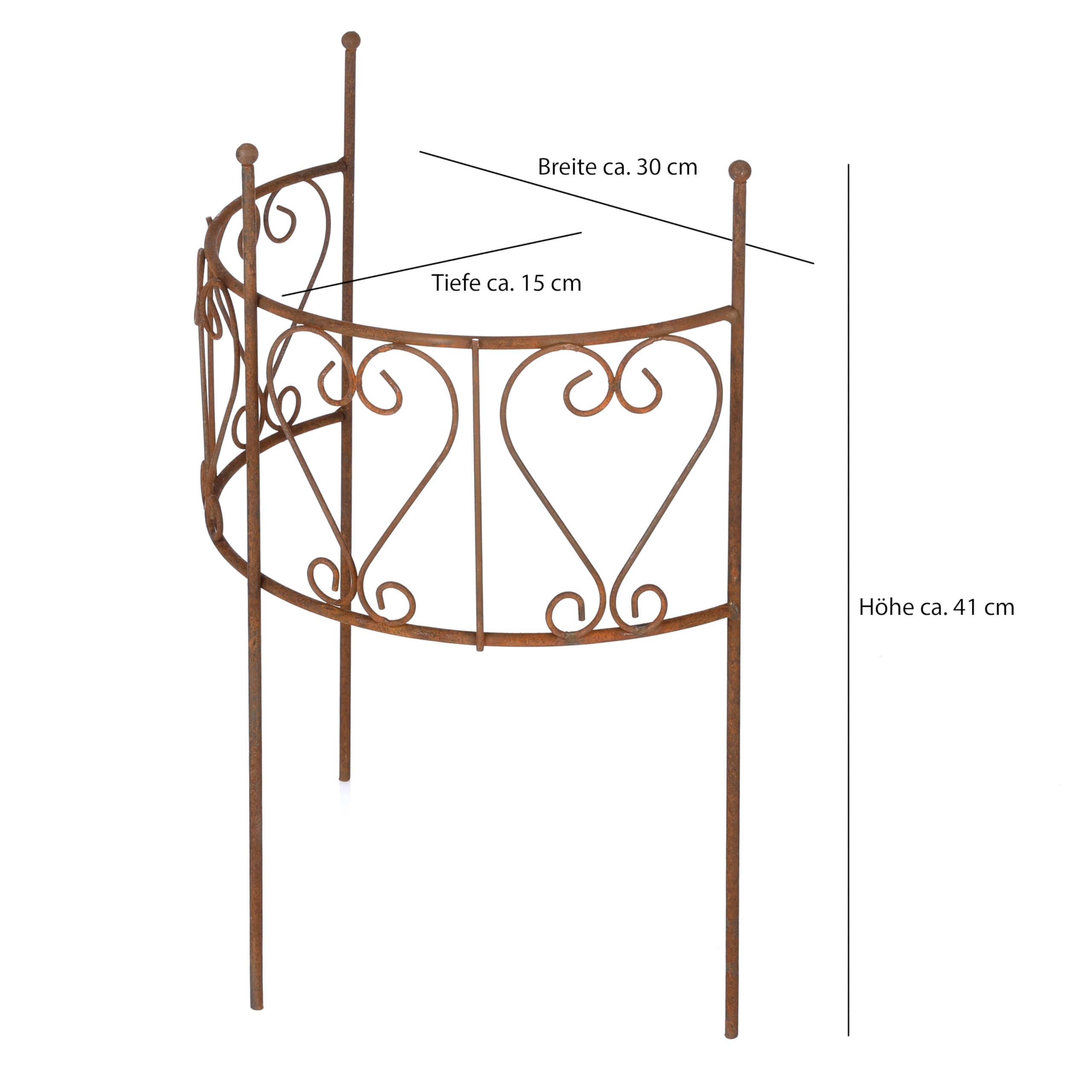 Nordstern® Staudenhalter Pflanzenstütze Rost 2er Pack - 30 x 41 cm
