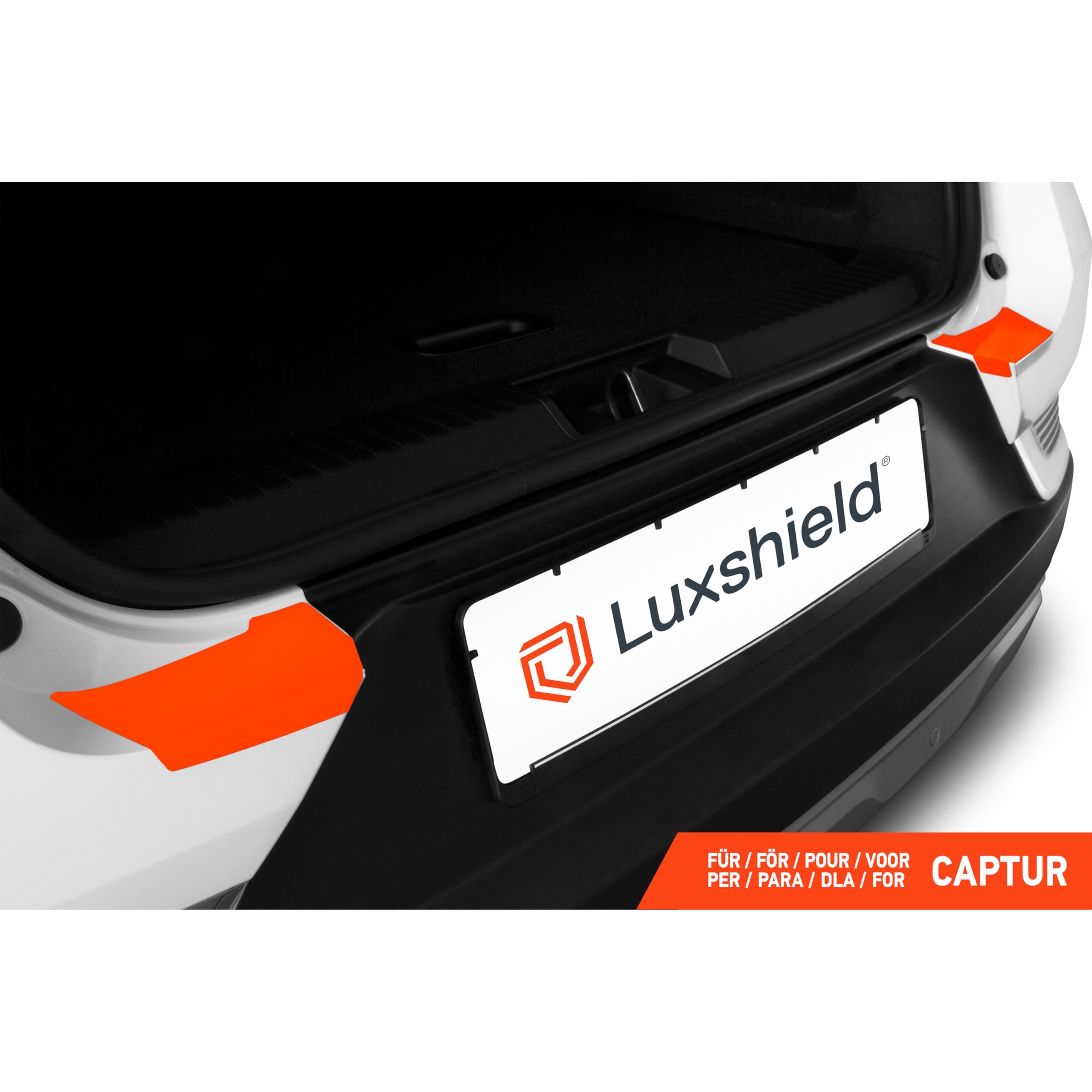 Luxshield folia ochronna na krawędź załadunkową kompatybilny z Renault Captur II I 2020-2026 - ochrona przed zarysowaniami, folia ochronna na lakier - przezroczysty błyszczący
