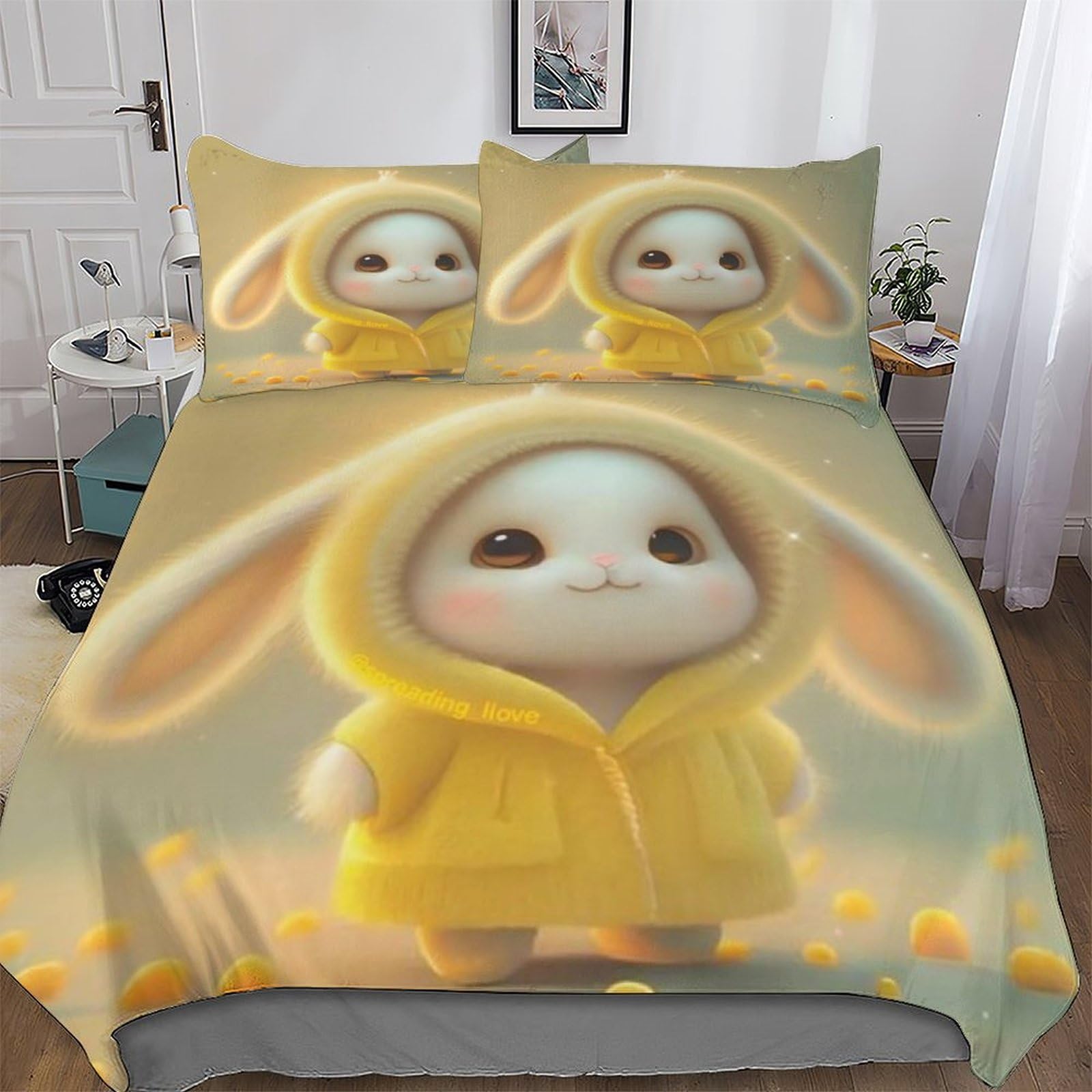 Housse de couette lapin 3D pour une chambre cocooning et douce
