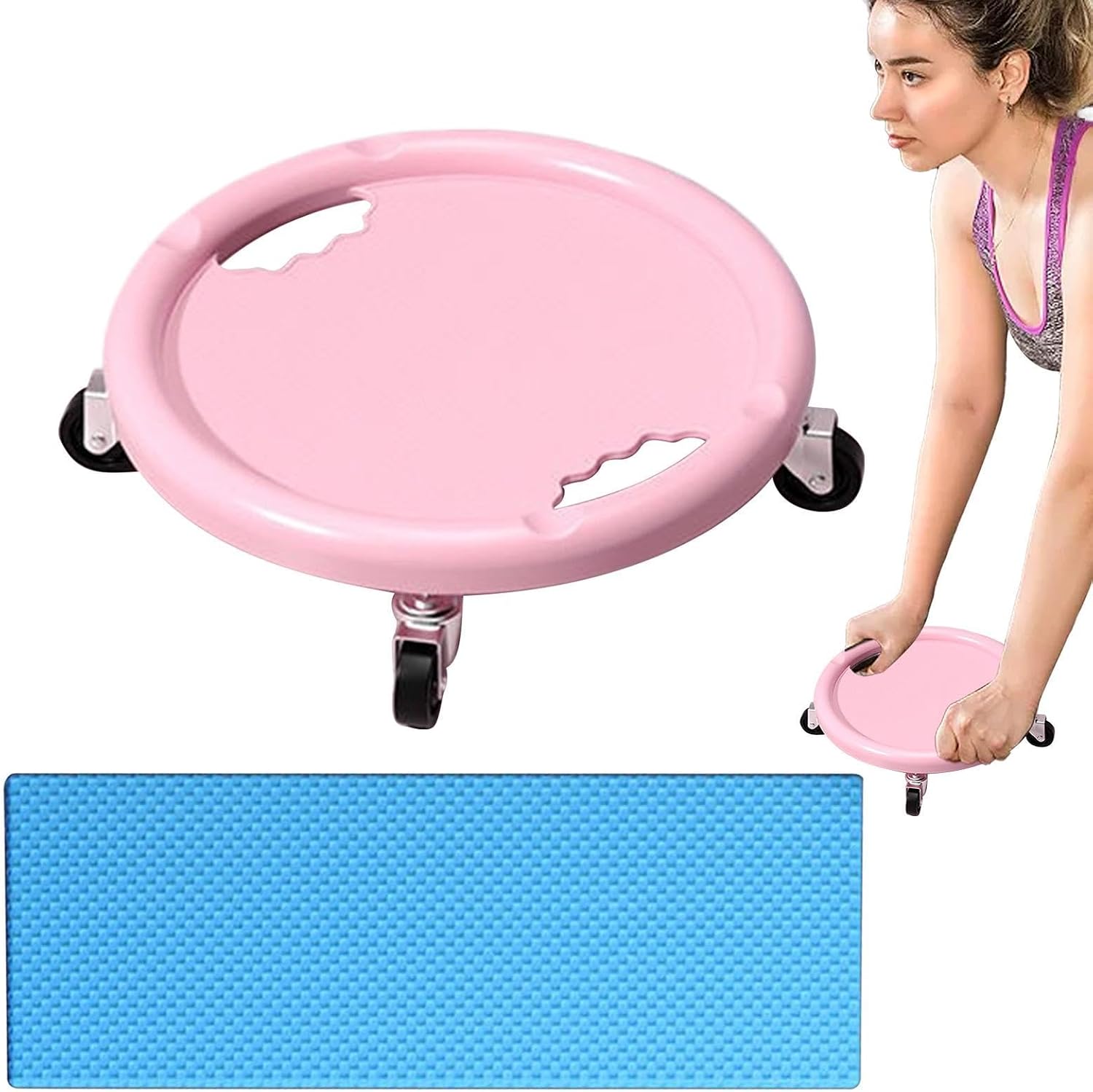 Abdominal Wheel Board | Abdominal Workout Equipment Board With Knee Mat | 360 Degree Rotating Exercise Roller Wheel, Core Slider for Women and Men