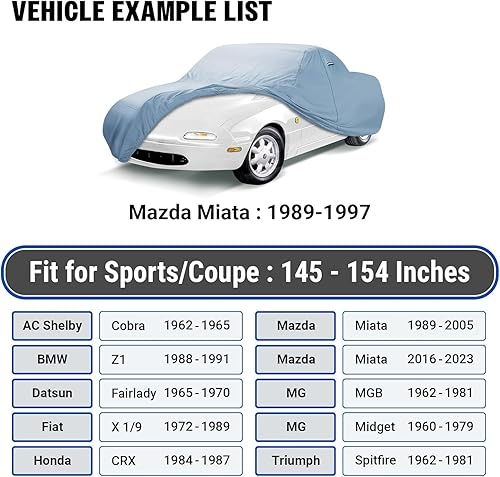 Miniatura 21 de iCarCover - Funda de auto de 18 capas de alta calidad, impermeable, resistente a la intemperie, protección contra radiación UV, nieve, polvo