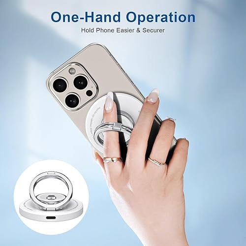 Miniatura 4 de Agarre magnético para teléfono para soporte de anillo MagSafe, agarre magnético para teléfono Allengel Gym con soporte ajustable para montaje