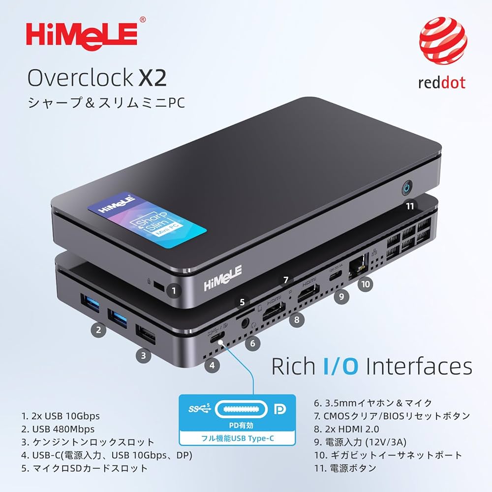 ミニpc 4C/4T 最大3.60GHz メモリ16GB SSD512GB Amazon.co.jp: HiMeLE Overclock 4CミニPC 12th N150 (最大3.6